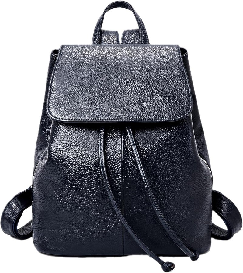 BOYATU Leather Backpack Purse for Women: Casual Genuine Leather Handbags for Travel - Fashion Designer Shoulder Bags for Work Blue - Image 1